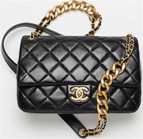 chanel handbag chain red leather gold|chanel 2022 bag collection.